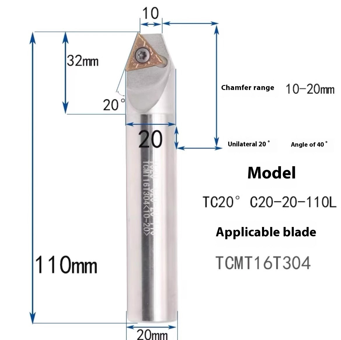 1144-Shedding type fixed-point chamfering cutter 30 degree 45 degree 60 degree chamfering cutter bar SSK/SSP/TCM/SSY/SSO/SSH Shandong Denso Pricision Tools Co.,Ltd.